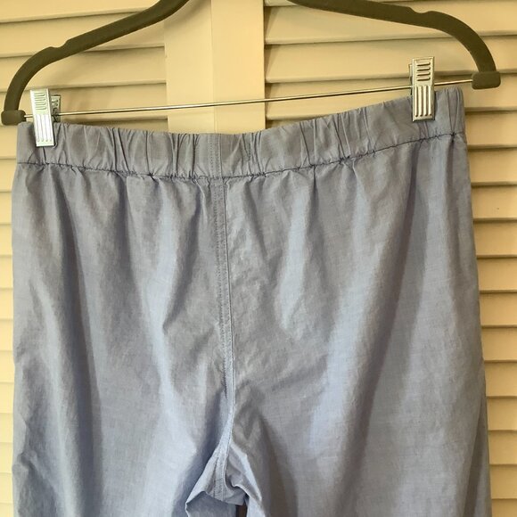 J. Crew women's pajama set XS blue short sleeve shirt pants 100% cotton - Picture 7 of 16